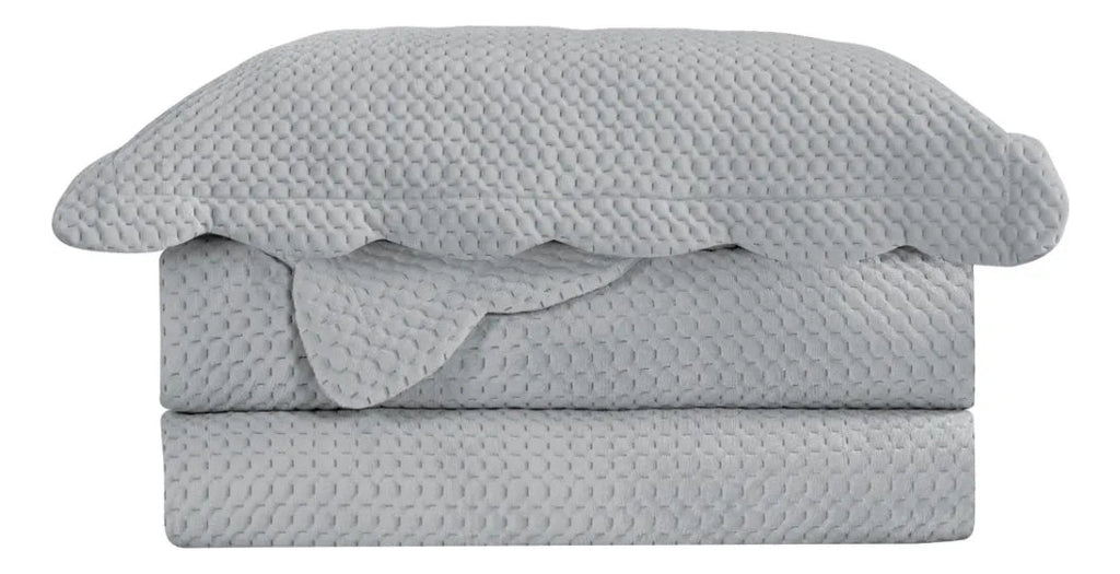 Colcha Velvet Neo King 260x280 Camesa Cor Cinza