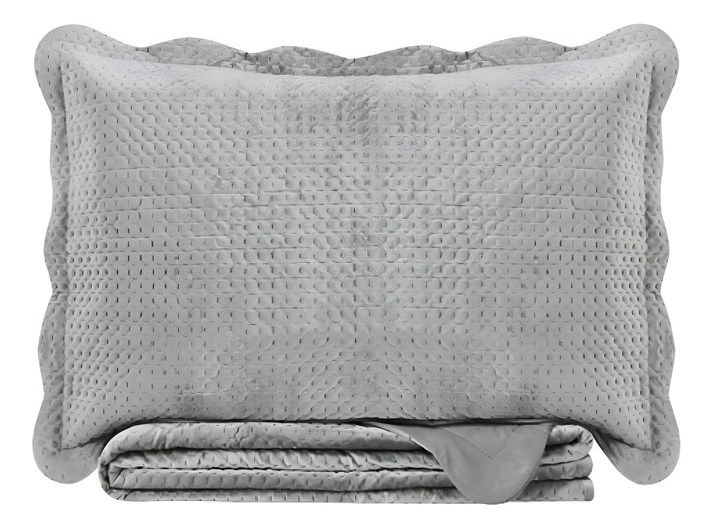 Colcha Velvet Neo King 260x280 Camesa Cor Cinza