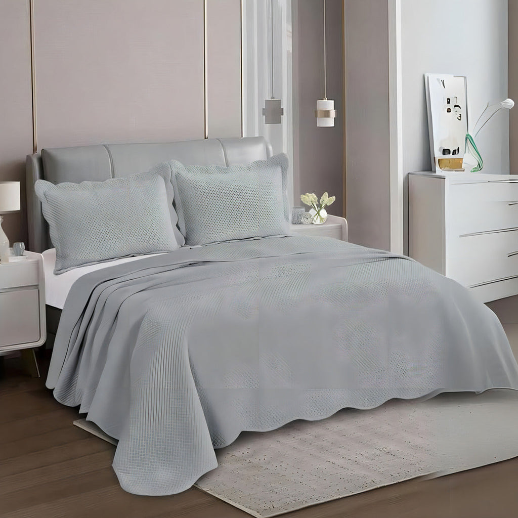 Colcha Velvet Neo King 260x280 Camesa Cor Cinza